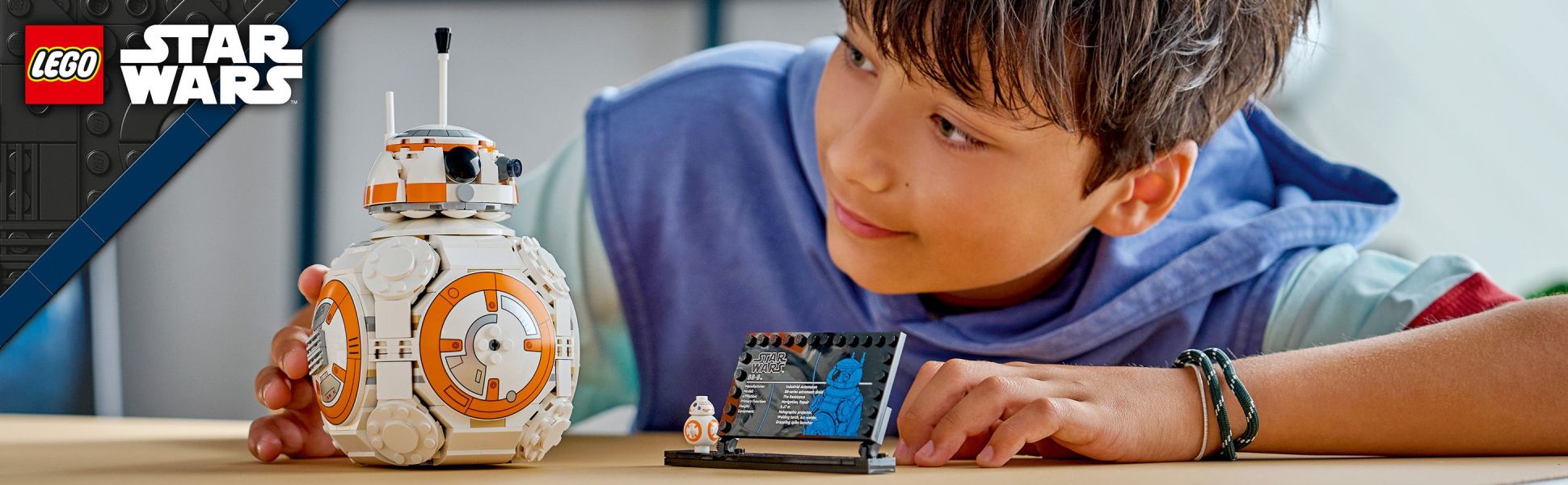 Imagine travelling across the deserts of Jakku with this head-spinning LEGO Star Wars BB-8 Astromech Droid building toy for kids.