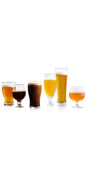 Libbey Craft Brews Assorted Beer Glasses, Set of 6