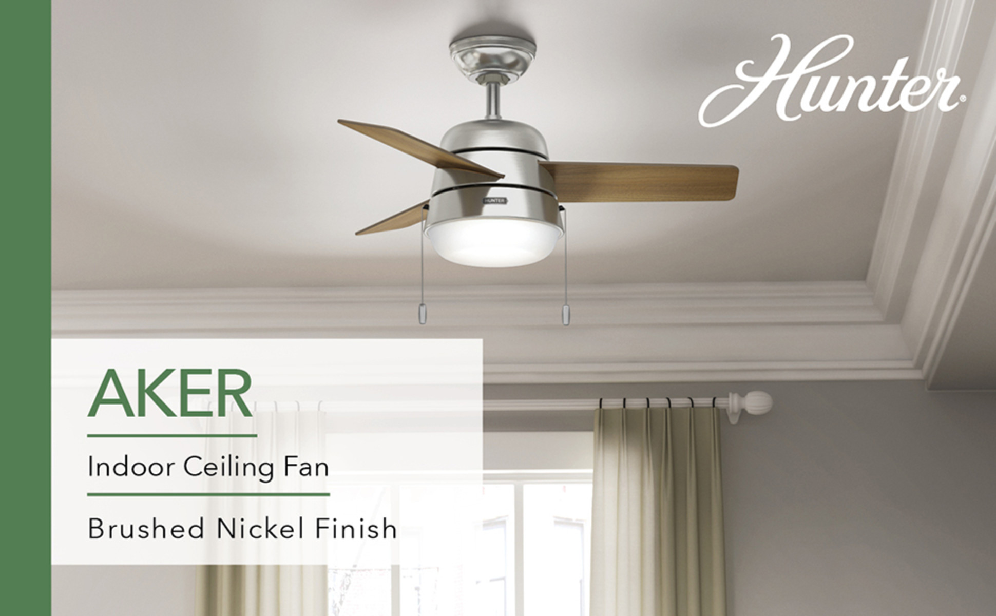 Hunter - Southern Breeze Indoor Ceiling Fan With Light, 42