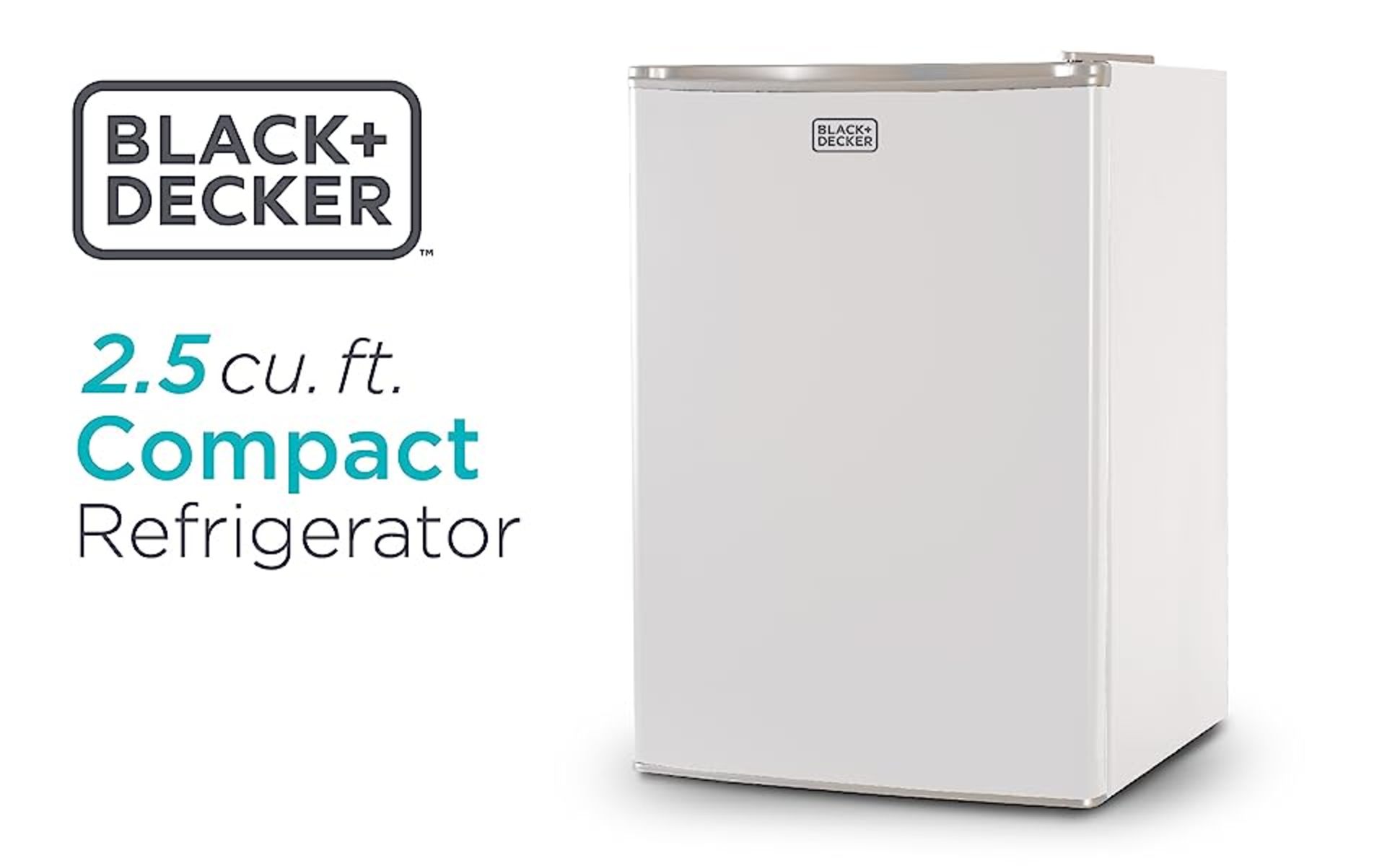 BLACK+DECKER BCRK25W 2.5 cu. ft. Energy Star Refrigerator with Freezer,  White 