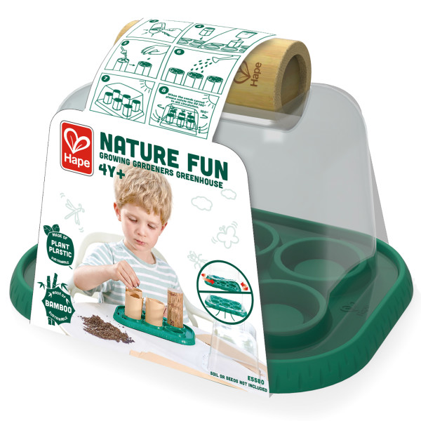 Hape: Nature Fun - Growing Gardeners Greenhouse - Wooden Plant