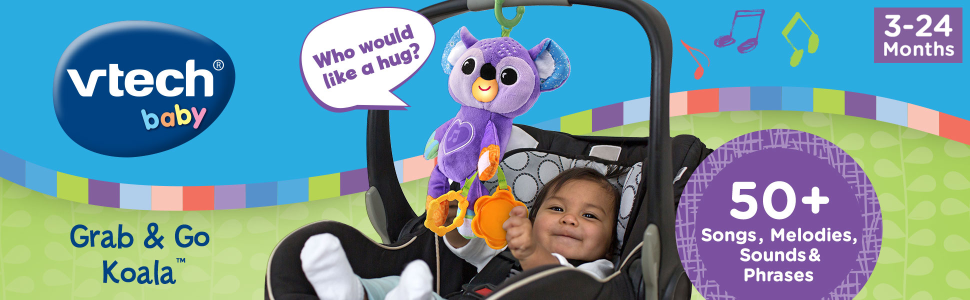 VTech® Grab & Go Koala Clip-On Stroller Plush Take-Along Toy for Infants