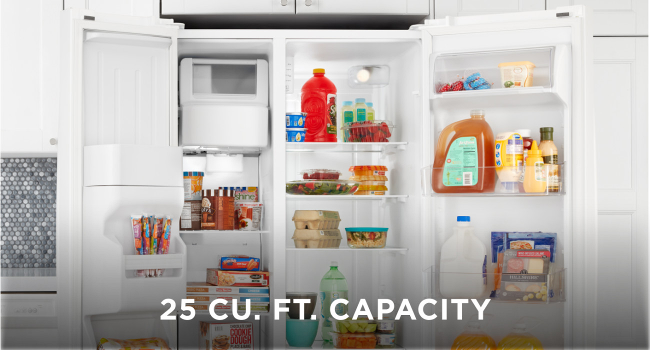 Amana 24.6 cu. ft. Side by Side Refrigerator with Dual Pad