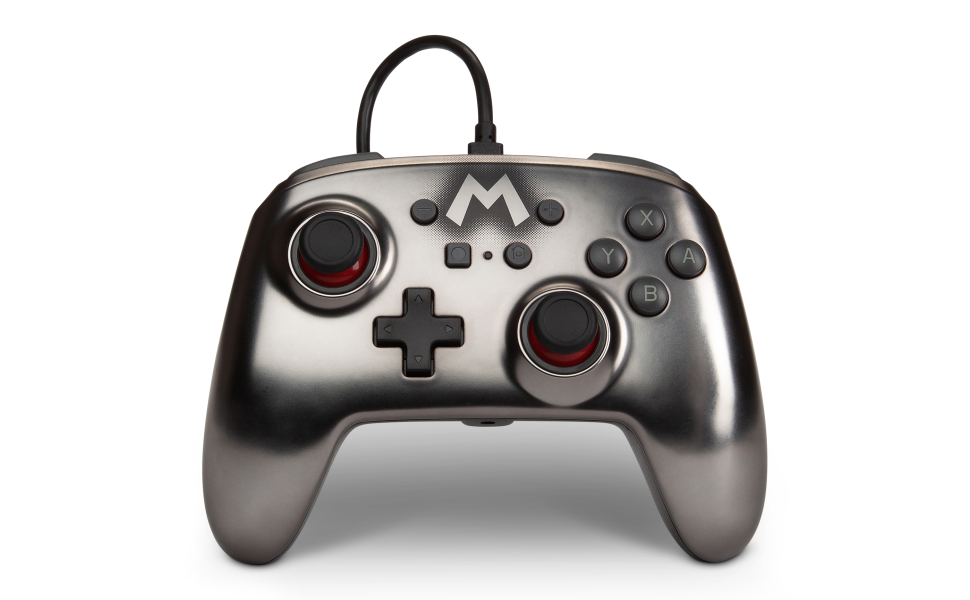 PowerA Enhanced Wired Controller for Nintendo Switch - Mario Silver