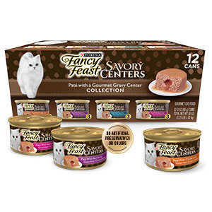 Fancy Feast Pate Wet Cat Food Variety Pack Savory Centers Pate