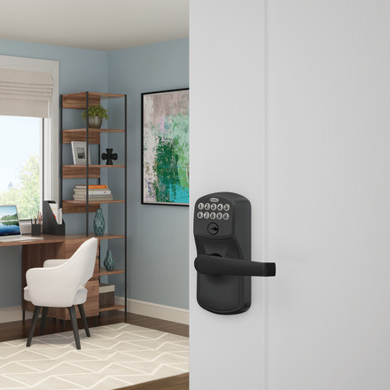 Schlage Camelot Satin Nickel Electronic Keypad Door Lock with