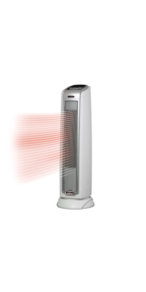 Lasko 1500W Oscillating Ceramic Space Heater with Timer, White