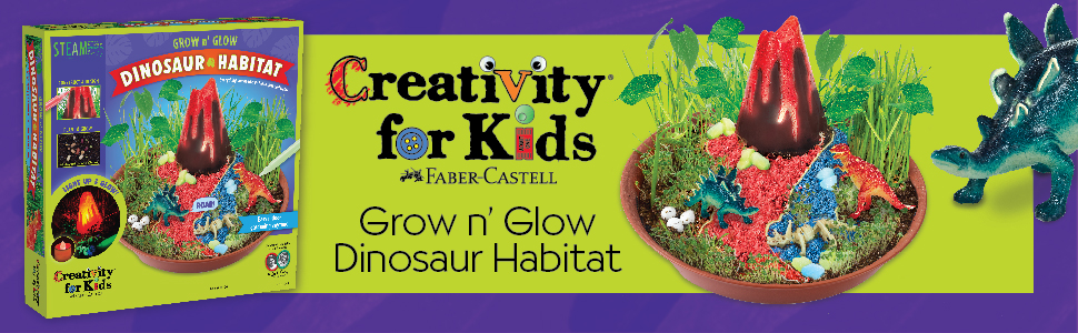 Creativity for Kids Grow 'N Glow Dinosaur Habitat - Beginner