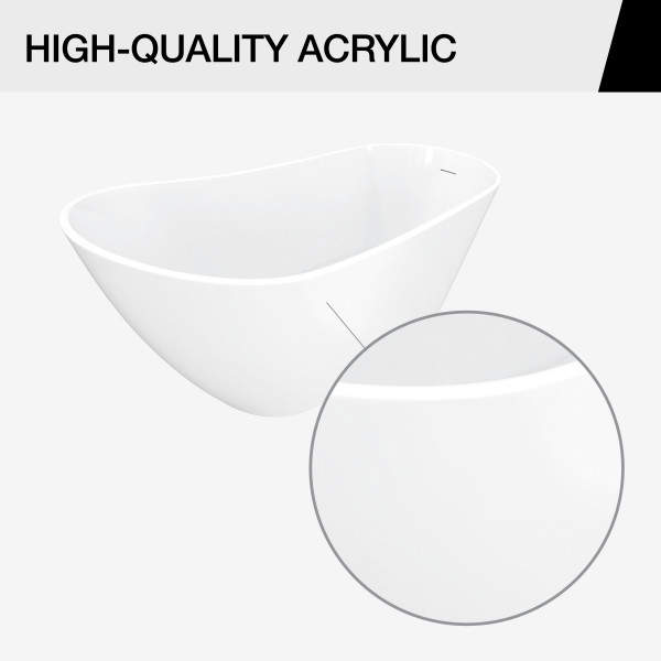 MAAX Soca 67 in. x 29 in. Acrylic Non-Whirlpool Freestanding