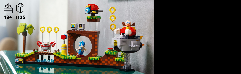 LEGO Ideas Sonic The Hedgehog – Green Hill Zone 21331 Collectible Set,  Nostalgic 90's Gift Idea for Adults with Dr. Eggman Figure and Eggmobile :  Toys & Games 