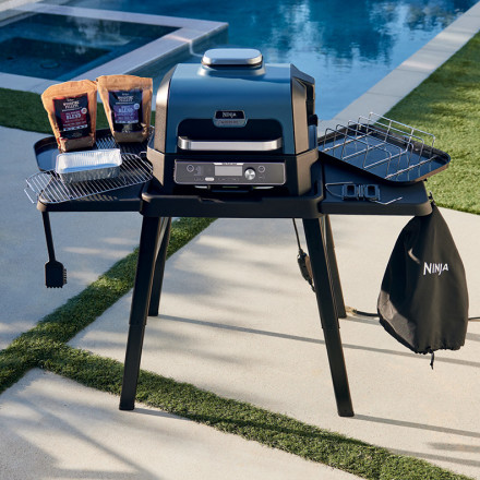 Ninja Woodfire ProConnect XL Outdoor 7-in-1 Grill & Smoker, App Enabled, Outdoor  Air Fryer, Woodfire Technology, OG900 