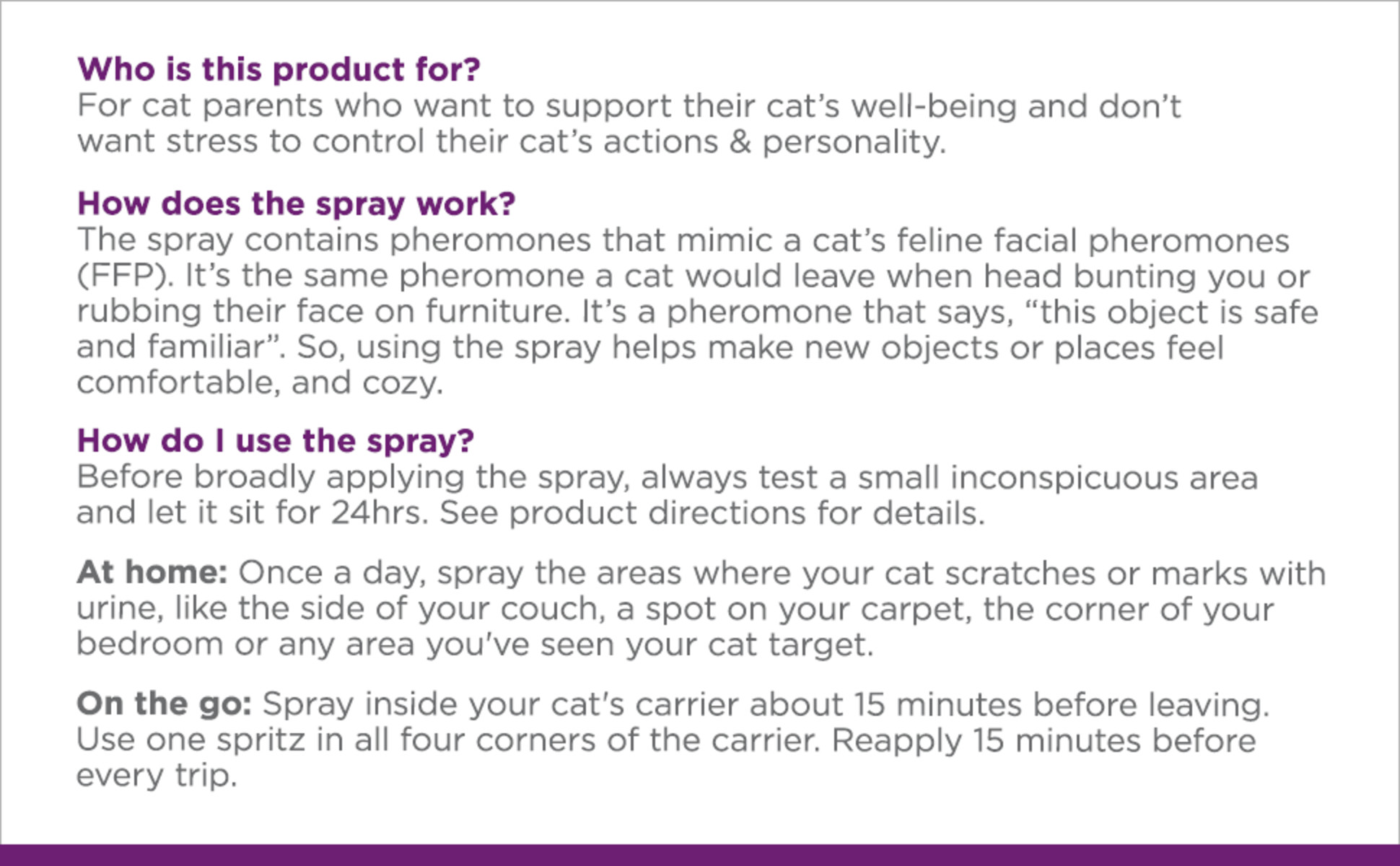 Spray Calmant pour Chat,Anti-Stress pour Chat,Spray Apaisant à Base de  Plantes, Comfort Zone Spray and Scratch Control Calming Spray for Cats