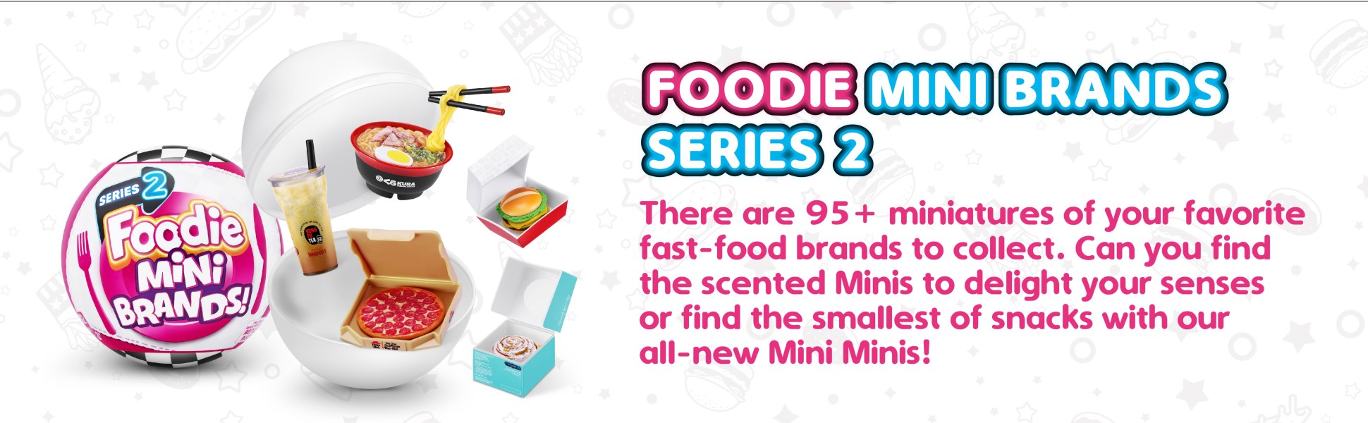 Brinquedo 5 Surprise Foodie Mini Brands Surpresa com 5 Comidas de Fast-food  Colecionável (Sortido) - Xalingo 54210 - Bonecos - Magazine Luiza