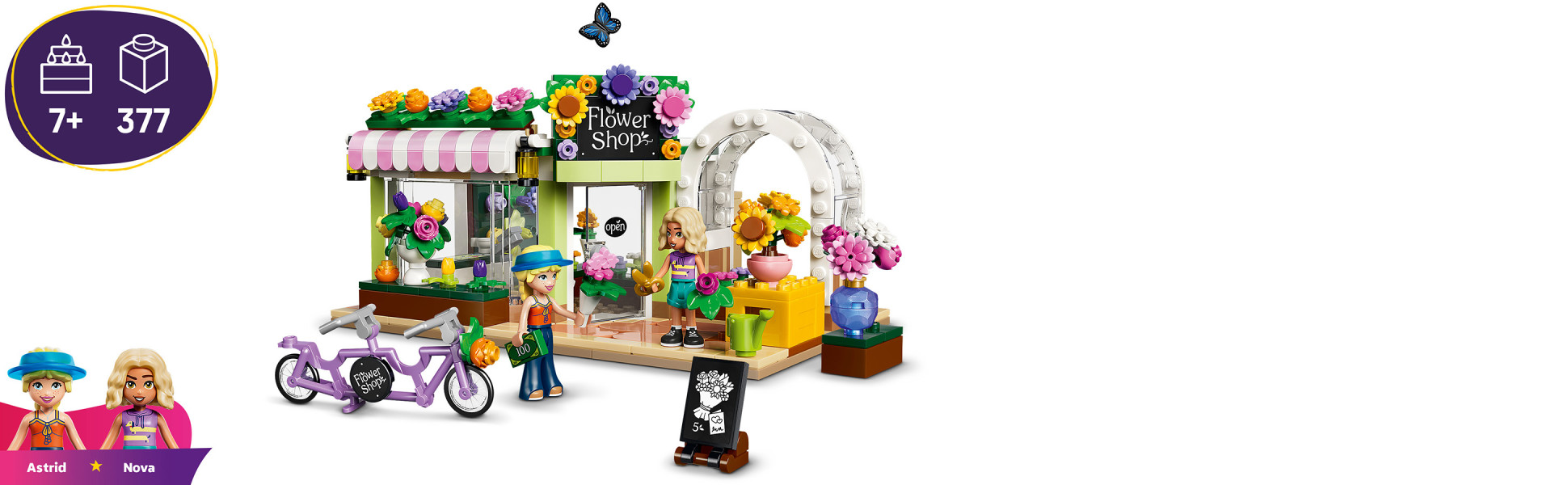 See imaginations grow as kids create their own displays and bouquets at the LEGO Friends Creative Flower Shop.