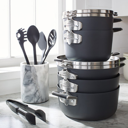 Calphalon Select AquaShield Nonstick 14-Piece Cookware Set, Space