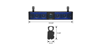 Restored Premium BOSS Audio Systems BRT26RGB ATV UTV Sound Bar