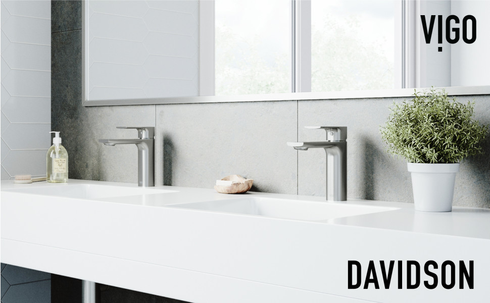 VIGO Davidson Single Handle Single-Hole Bathroom Faucet in