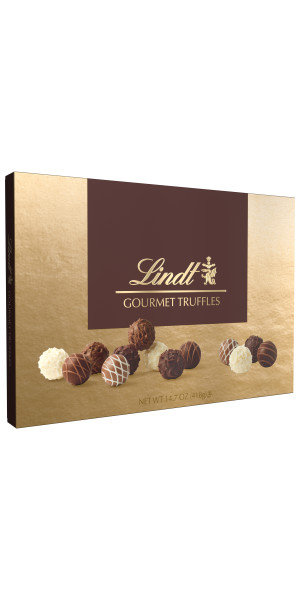 Lindt Gourmet Truffles Assorted Chocolate Candy Gift Box, 14.7 oz.