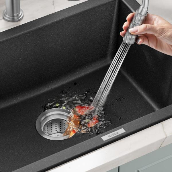 KRAUS Quarza Drop-in/Undermount Granite Composite 33 in. 1