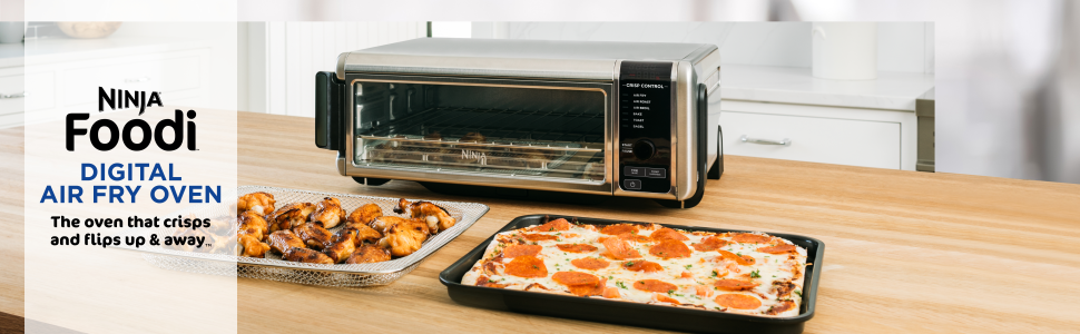 Ninja® SP100 Foodi™ 6-in-1 Digital Air Fry Oven, Large Toaster Oven,  Flip-Away for Storage 