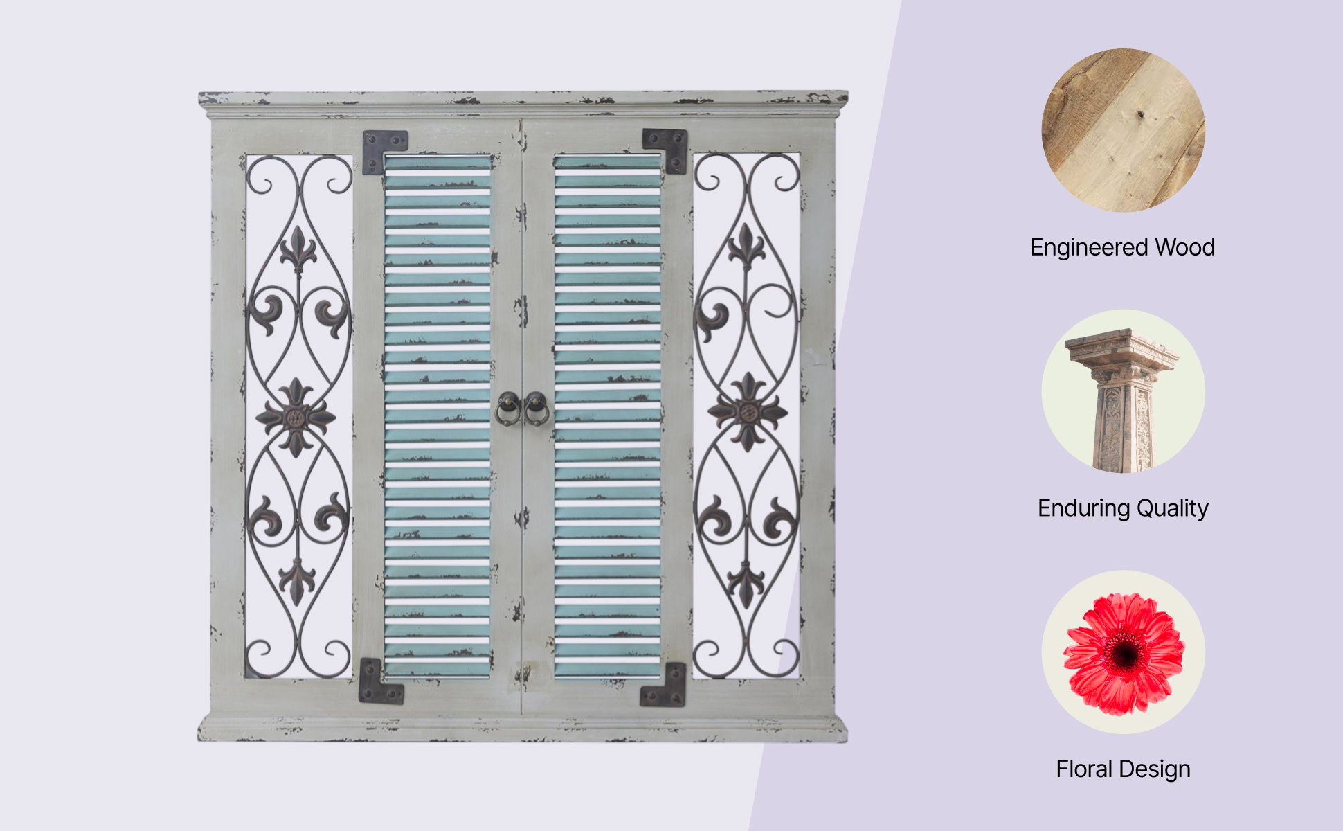 Rustic Beige Wooden Wall Decor