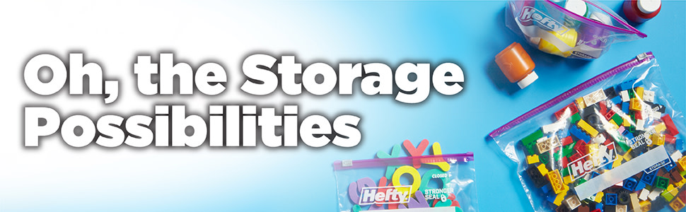 Hefty Slider Freezer Storage Bags, Quart Size, 50 Count - DroneUp Delivery
