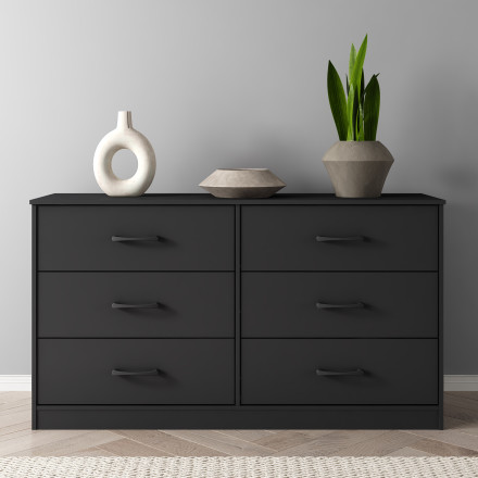 Mainstays Ardent 6 Drawer Dresser, 53.75" Wide, Black - Walmart.com