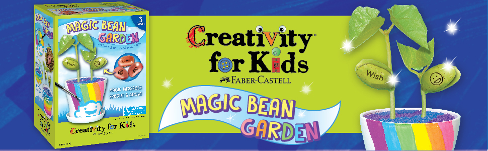 Creativity for Kids Magic Bean Garden, Reveal and Grow Magic Messages -  Arts and Crafts for Girls and Boys, Kids Science Kit Ages 5-8+, Unique Gift