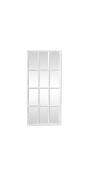 Farmhouse White Wood Wall Mirror