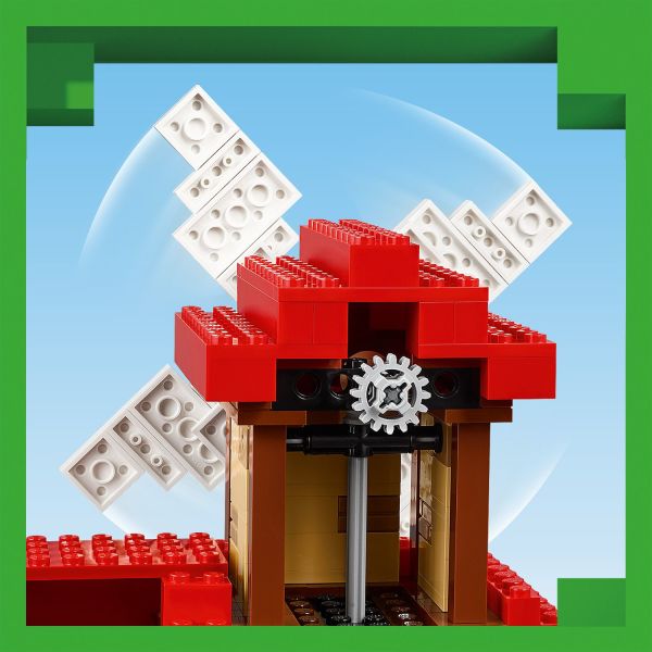 Turn the wheel at the rear to make the sails rotate.
