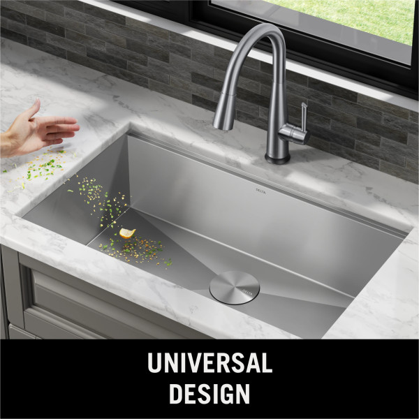 Delta Rivet 16- Gauge Stainless Steel 36 in. Single Bowl