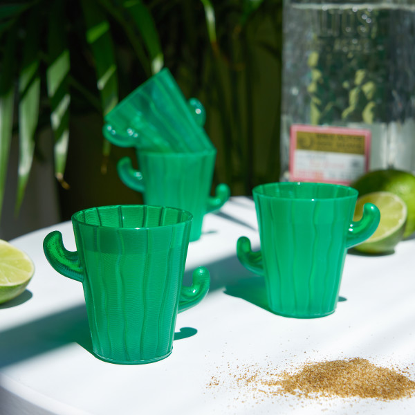TrueZoo Cactus Shot Glasses Plastic Funny Shot Glass, 2 oz Set of 4, Green  - Walmart.com