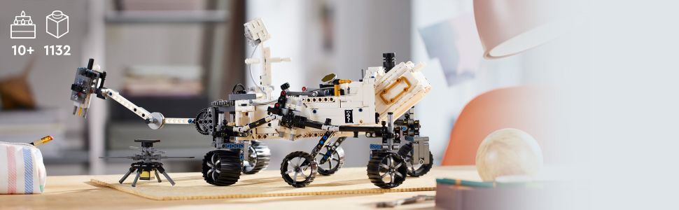 LEGO Technic NASA Mars Rover Perseverance 42158 Advanced Building Kit for  Kids Ages 10 and Up, NASA Toy with Replica Ingenuity Helicopter, Great Gift  for Kids Who Love Engineering and Science Projects 