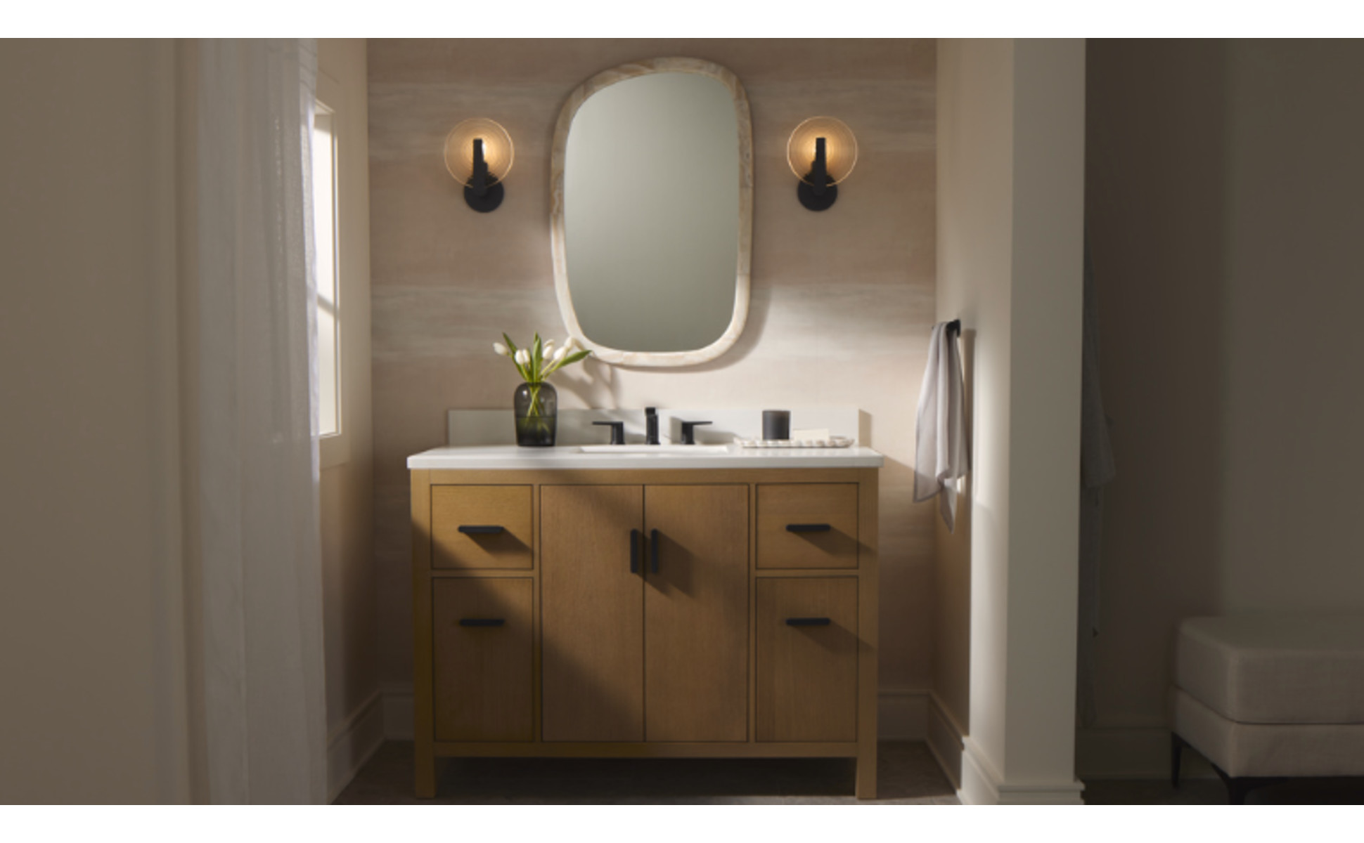 KOHLER Hint 2-Handle Tub Faucet in Matte Black (Valve Not Included)