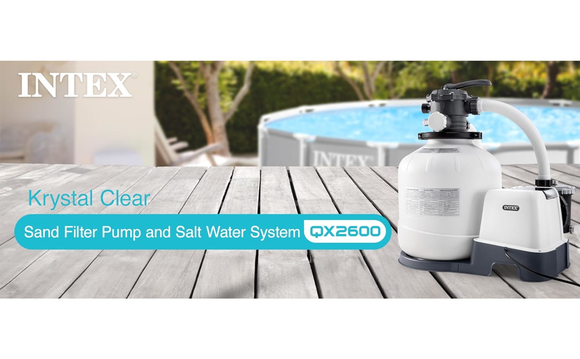 INTEX outlet KRYSTAL CLEAR SALT WATER ZS6110 ZS 6110 SYSTEM FOR ABOVE GROUND POOLS