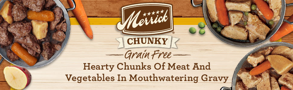 Merrick Grain Free Chuncky Colossal Chicken Dinner Canned Dog Food 12.7 oz. Case of 12 Petco