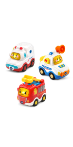 VTech Go! Go! Smart Wheels Rescue Vehicle Pack, Ambulance, Fire