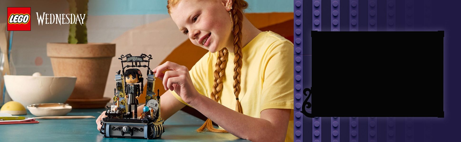 Fulfill a Wednesday fan’s passion with this LEGO interactive playset, including a posable figure and Nevermore Academy gate.
