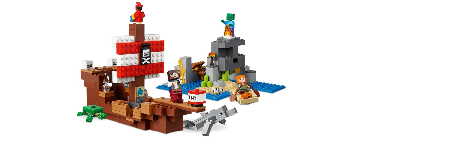 LEGO Minecraft Pirate Ship Adventure 21152 Block Toy Boy