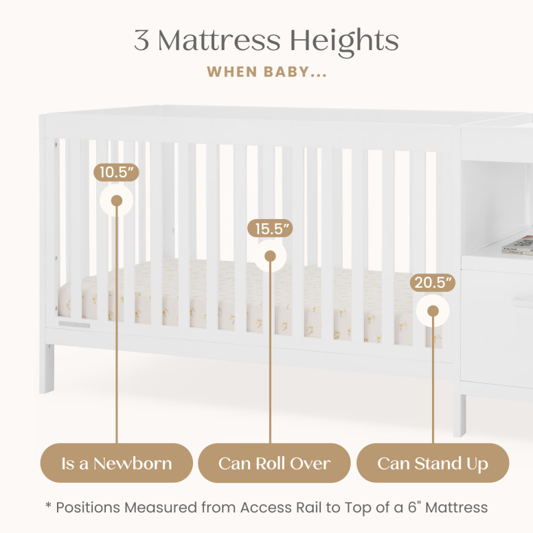 Delta Children Alice 5-in-1 Convertible Crib and Changer