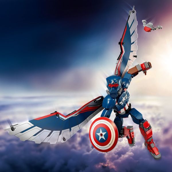 Captain America has his shield and Redwing drone.