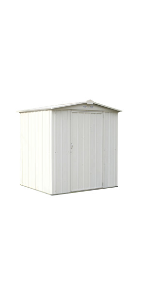 EZEE Shed Steel Storage 6 x 5 ft. Galvanized Low Gable Cream