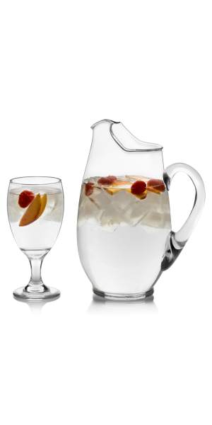 Libbey Carolina 6-Piece Goblet Glass Set and Pitcher