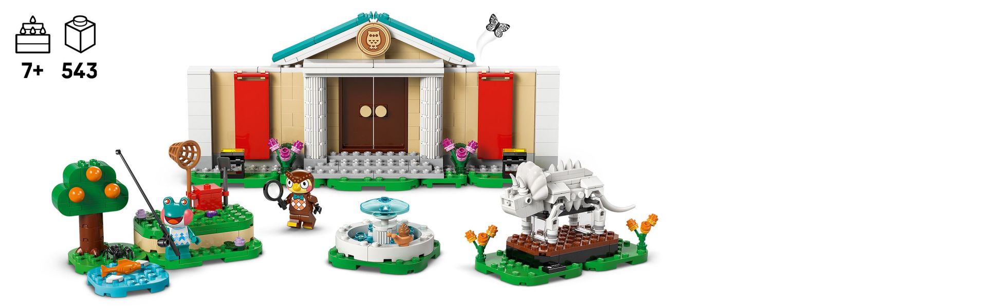 With multiple modules, kids can rearrange and customize the Animal Crossing museum’s different exhibition areas.