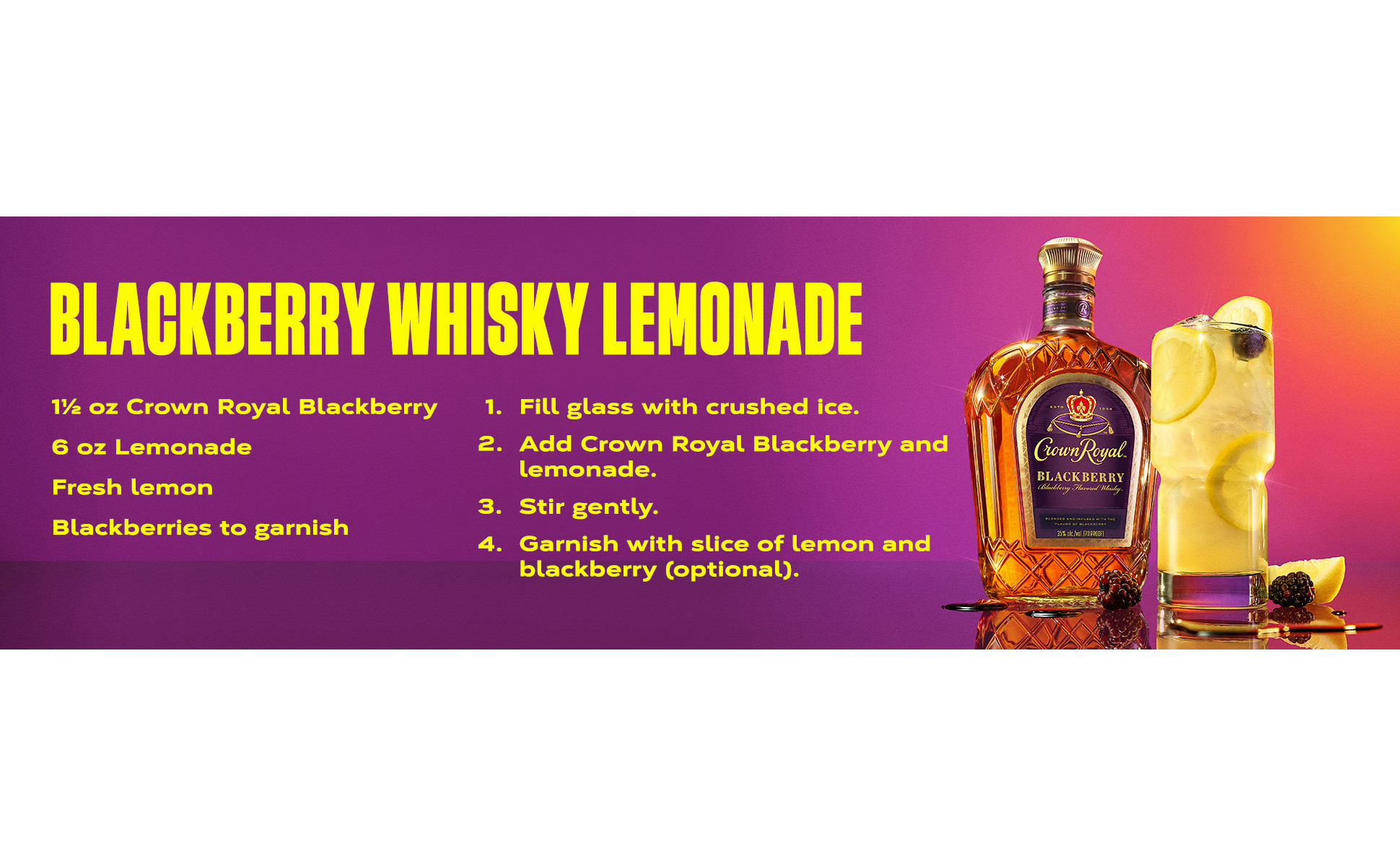 Crown Royal Blackberry Flavored Whisky, 375 mL, 35% ABV - Walmart.com
