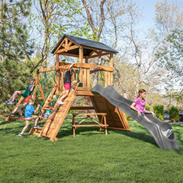 Backyard Discovery Endeavor II Outdoor Playground Set w/ Elevated