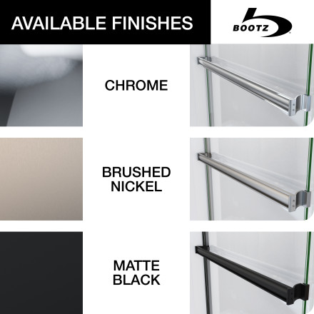 Bootz Industries Aloha 56-60 in. W x 58 in. H Semi-Frameless