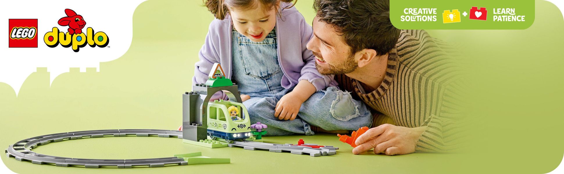 Preschoolers can build spatial awareness and even greater journeys for their existing LEGO DUPLO trains (sold separately).