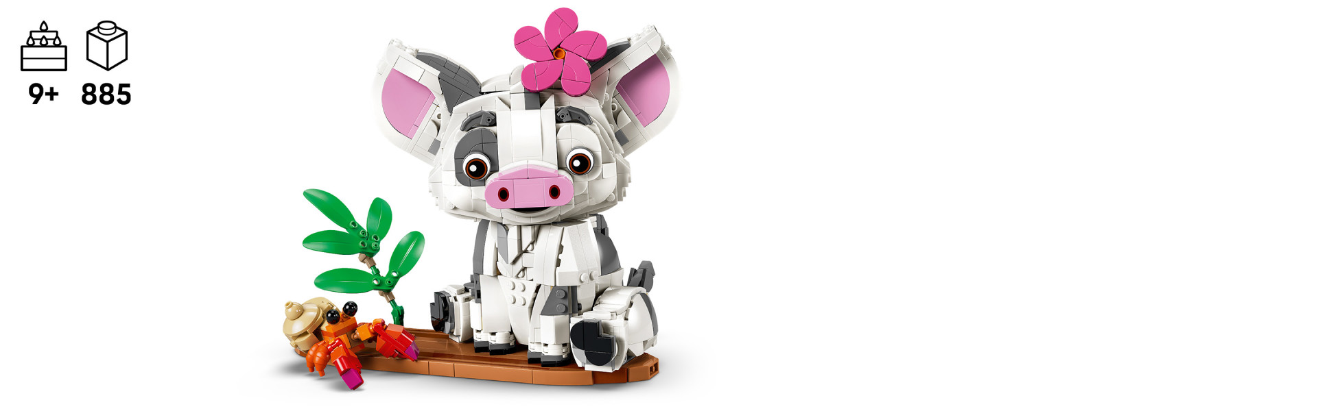This dynamic decoration lets kids build, play with and display the beloved pig sidekick from Disney’s Moana universe.