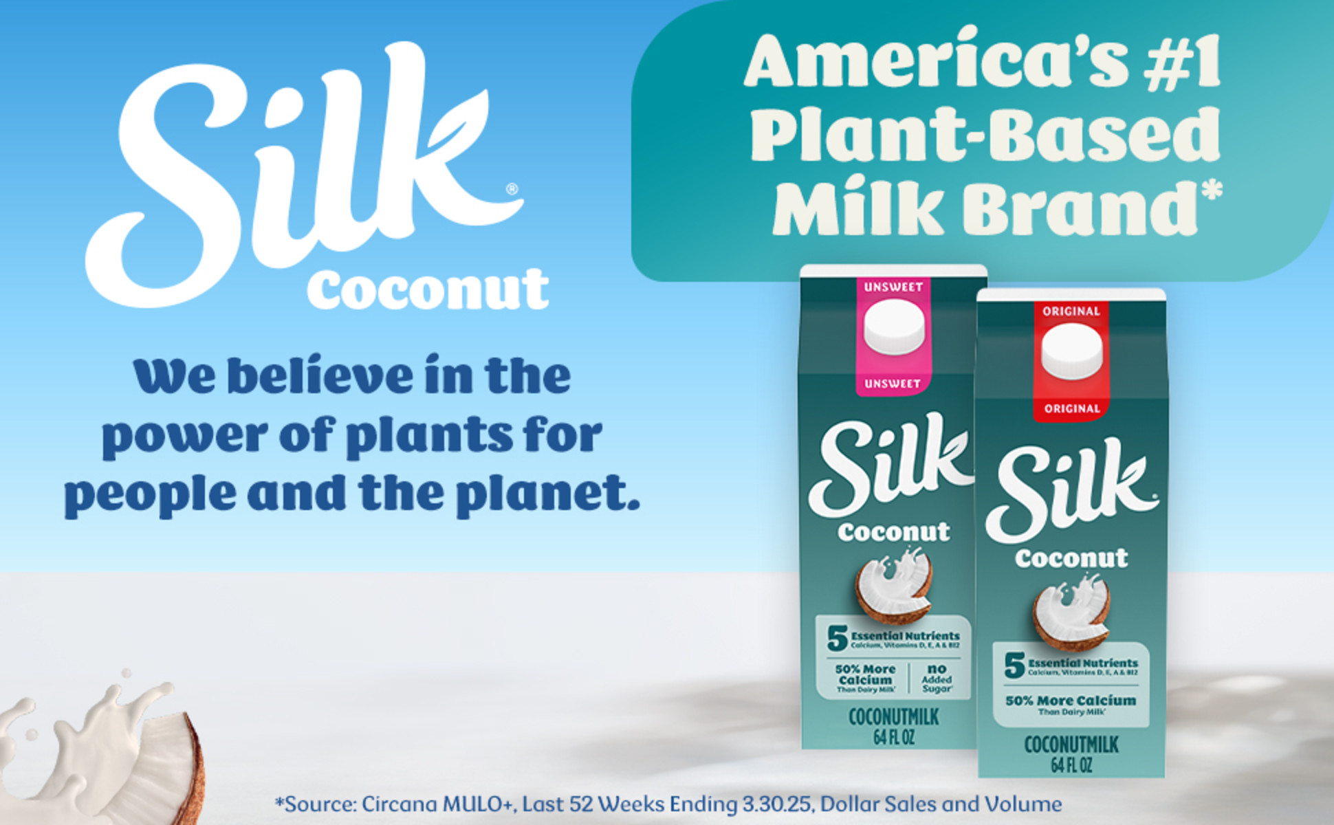 Silk Unsweetened Shelf Stable, Creamy Coconutmilk, Extra Sugar